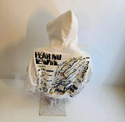 high quality custom graphic printed hoodies for men streetwear oversized zipper black polo washed printed men hoodies - Easy Shop